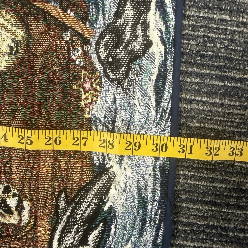 Vintage Noah's Ark Wall Tapestry 32×25 Animal Nursery Christian Decor Bible